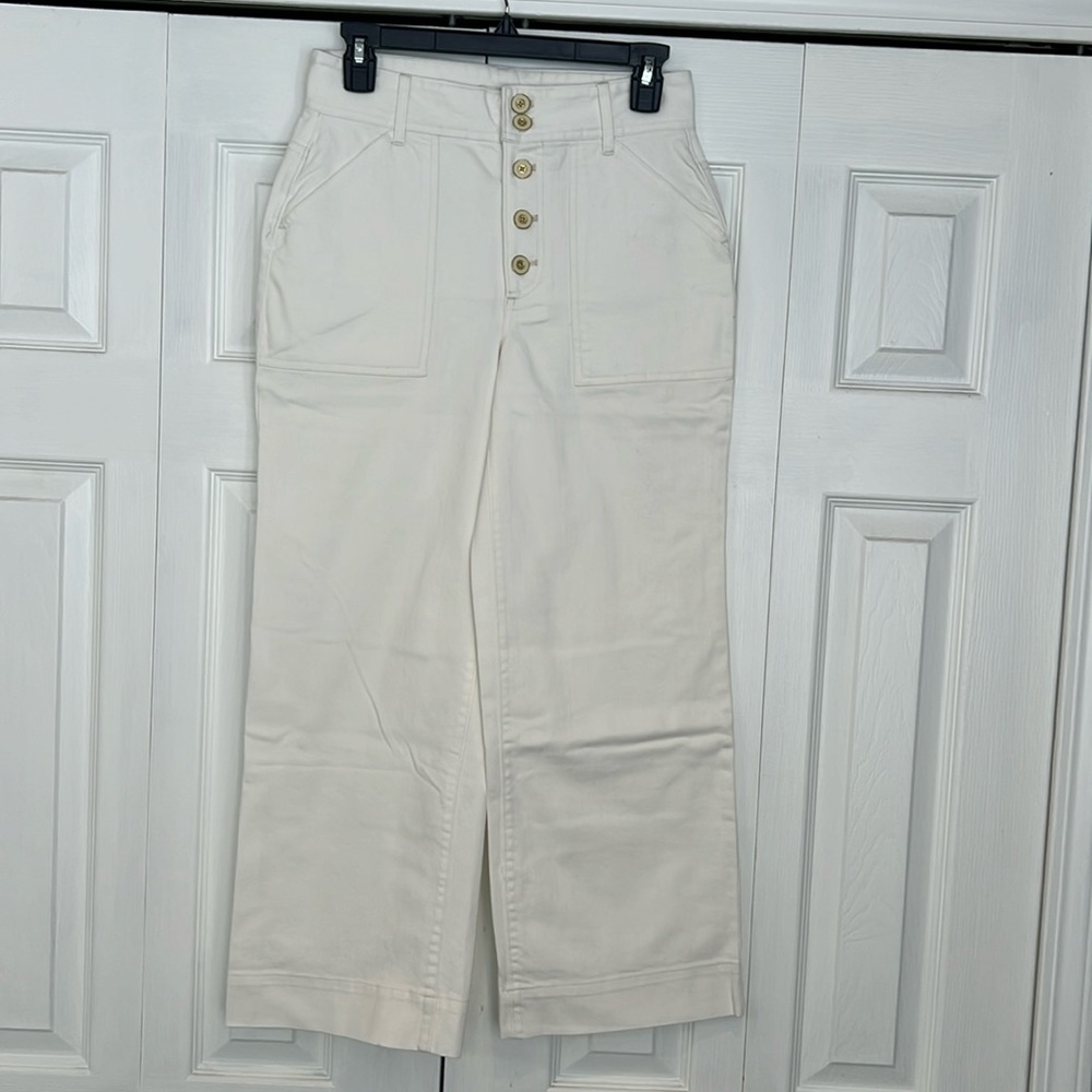 Spartina 449 white wide leg jeans. Size 0.